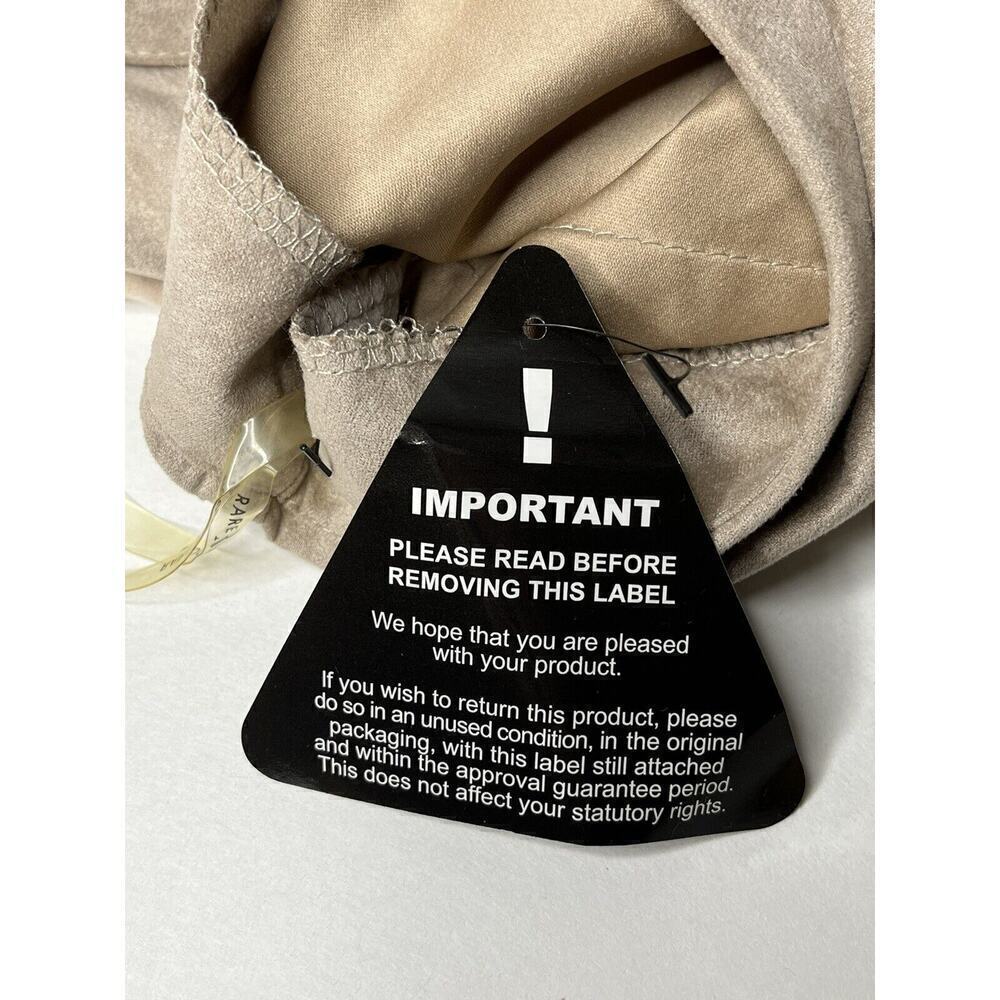RARE LONDON Faux Suede Colorblock Asymmetrical Hemline Dress US Size 4/Small NEW - Picture 16 of 16